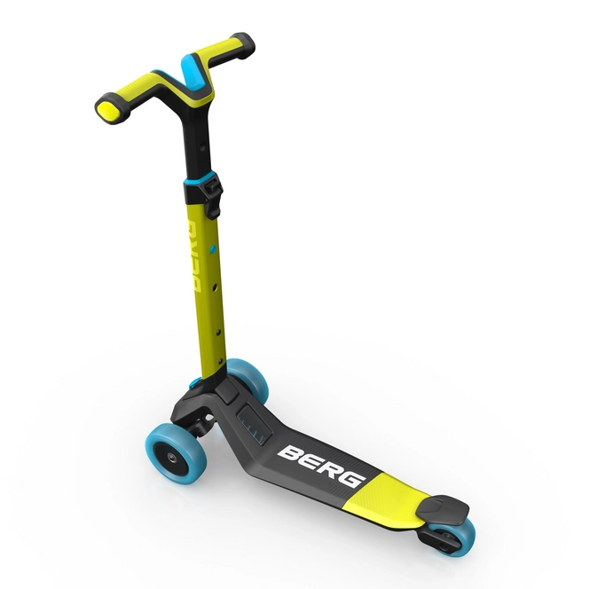 BERG NEXO Kinderroller 3-Rad klappbar LED Magnet lime