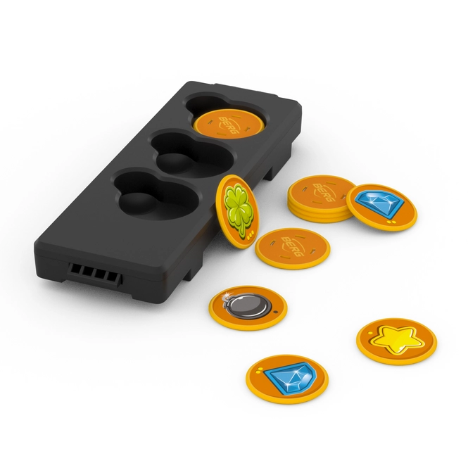 BERG NEXO Kinderroller 3-Rad klappbar mit LED-Licht Magnet-Add-On Deck höhenverstellbar ab 2 Jahren rot