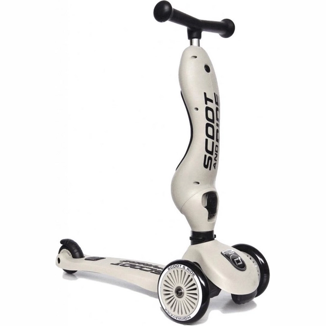 Scoot and Ride Highwaykick 3 Kinderroller 2-in-1 LED-Räder klappbar steel - Afbeelding 4