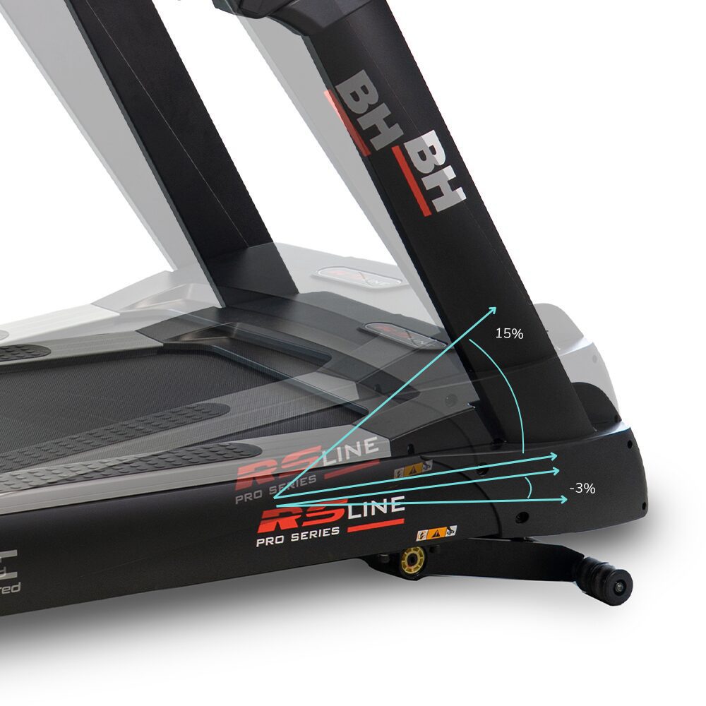 BH Fitness RS2000TFT loopband – 16” touchscreen, 25 km/u, professioneel model