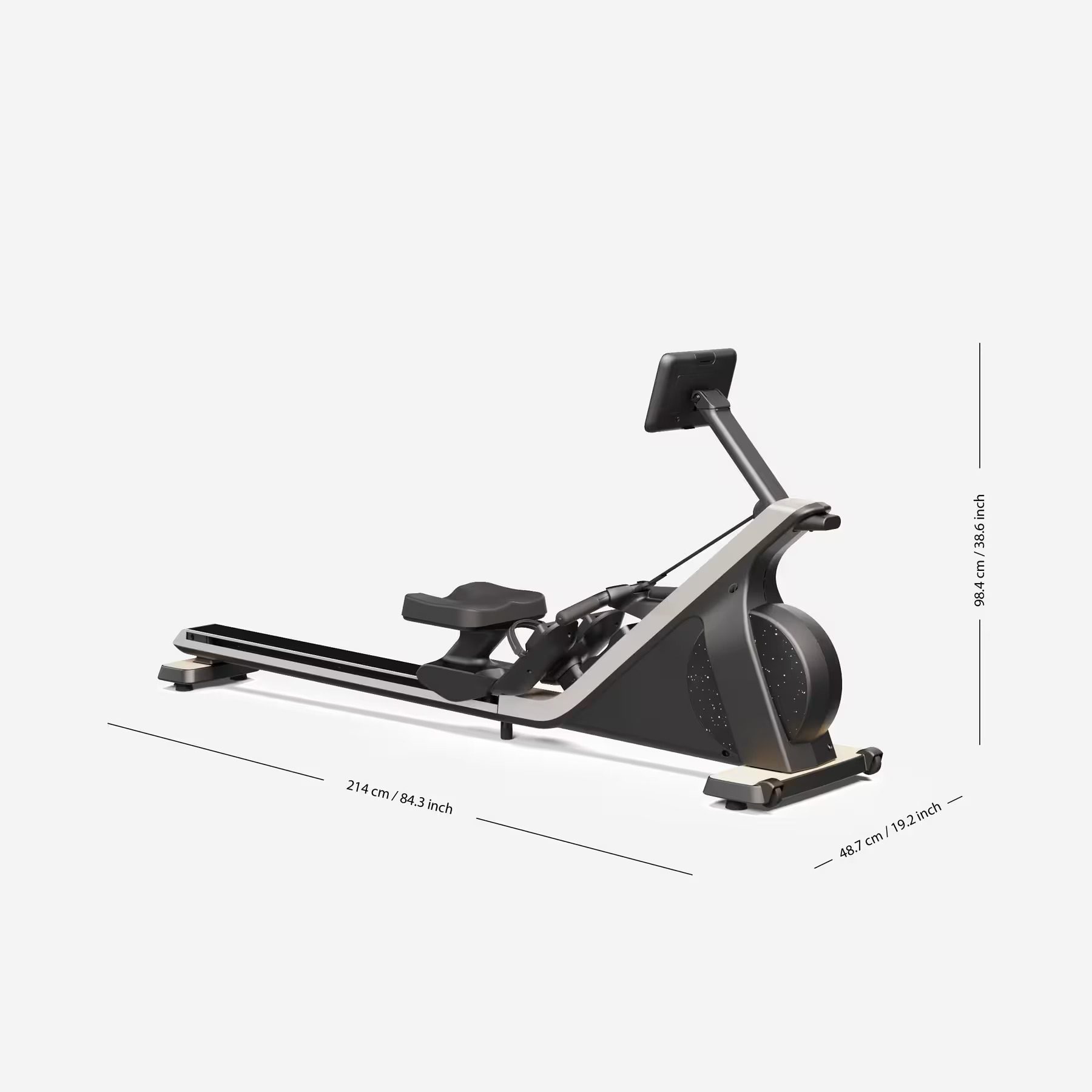 Domyos Training Rower 900 Connected Roeimachine – Magnetisch, 6 kg Vliegwiel, Kinomap & E-Connected